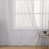 1 x RAW Customer Returns MIULEE Voile Curtain Transparent Curtain Made of Voile Plain Rod Pocket Transparent Living Room Airy Decorative Curtain for Bedroom Set of 2 215 x 140cm H x W , Rod Pocket Grayish Lilac - RRP €21.99