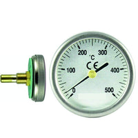 1 x RAW Customer Returns Thermometer for wood stove doors, scale from 0 to 500 C, ball diameter 52 mm, 30 mm jacket - RRP €37.0