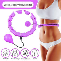 13 x Brand New Hula Hoop for adults for continuous hula hooping, smart hula hoop with weight ball for losing weight with massage nubs, does not fall down, suitable for beginners, 24 removable links - RRP €259.87