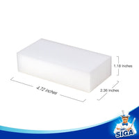 1 x RAW Customer Returns MR.SIGA Melamine sponge, 12 x 6 x 3 cm, Pack of 12 White - RRP €10.56