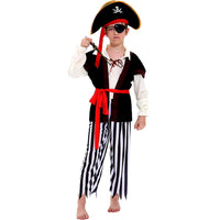 1 x RAW Customer Returns Tacobear Pirate Costume Children Boys with Pirate Accessories Pirate Eye Patch Compass Purse Earring Children Pirate Fancy Dress Costume Boys - RRP €29.34