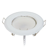 4 x Brand New HCFEI 880126 LED GU10 module recessed spotlight set 3W recessed ceiling spotlight round white matt dimmable 230V 55mm bore set of 3 - warm white  - RRP €99.96