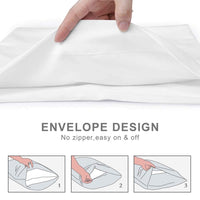 1 x RAW Customer Returns Hansleep Microfiber Pillowcase 40x70cm - Set of 2 Pillowcases 70x40cm - Quality Cushion Covers with Incomparable Softness White - RRP €8.99