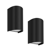 3 x Brand New FUDESY socket wall light, modern up-down outdoor wall lights, GU10 IP65 wall lamp, matt black outdoor wall light for garden, terrace, entrance, pack of 2 - RRP €61.2