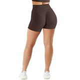 2 x Brand New JN JANPRINT shorts women s cycling shorts short sports pants running pants leggings seamless scrunch butt sports leggings high waist shorts for gym fitness workout yoga cycling brown, L  - RRP €36.28