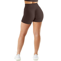 1 x Brand New JN JANPRINT shorts women s cycling shorts short sports pants running pants leggings seamless scrunch butt sports leggings high waist shorts for gym fitness workout yoga cycling brown, L  - RRP €18.14