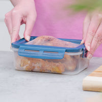 1 x RAW Customer Returns LIVINGTON Flex Fresh - 8-piece food storage container set 2 food storage plates - with stretchable lid - dishwasher safe, BPA free and food safe - RRP €26.34