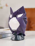 1 x Brand New NENBOLEC Modern Sculpture Arts Owl Decor Figures Animal Statue Gift Living Room Art Polyresin Ornament Purple 20cm - RRP €59.99