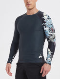 1 x RAW Customer Returns LAFROI Men s Rash Guard Long Sleeve UPF 50 Compression Shirt CLYYB Asym Werewolf 3XL - RRP €24.99