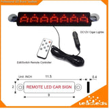 1 x RAW Customer Returns Leadleds 12V Car Programmable LED Message Sign Scrolling Display with Remote Control - RRP €34.8