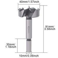 1 x RAW Customer Returns Forstner Bits Multi-Tooth Wood Drill Bit 40MM Premium Alloy Wood Drill Bit with Round Shank for Drilling Plastic, Wood, Plywood - RRP €11.99