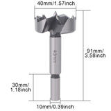 1 x RAW Customer Returns Forstner Bits Multi-Tooth Wood Drill Bit 40MM Premium Alloy Wood Drill Bit with Round Shank for Drilling Plastic, Wood, Plywood - RRP €11.99