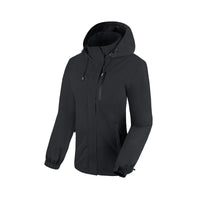 1 x RAW Customer Returns BATHRINS Rain Jacket Women Waterproof Breathable Hiking Jacket Windbreaker Women Lightweight Outdoor Jacket Mesh Lined Cycling Jacket with Hood Black, XXL  - RRP €40.33