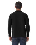 1 x RAW Customer Returns HMIYA Long Sleeve Men s Cotton Polo Shirt Long Sleeve Sweatshirt V-Neck Casual T-Shirts Black, L  - RRP €25.7