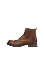 1 x RAW Customer Returns JACK JONES Men s Jfwrussel Leather Cognac 19 Biker Boots, Cognac, 44 EU - RRP €68.1