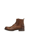 1 x RAW Customer Returns JACK JONES Men s Jfwrussel Leather Cognac 19 Biker Boots, Cognac, 44 EU - RRP €68.1