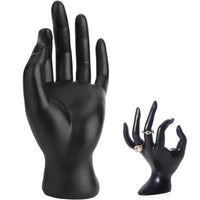 1 x Brand New KOMUNJ Jewelry Stand, Earrings Holder Stand Black Hand OK Gesture Rings Display Stand, Creative Black, for Jewelry Storage - RRP €13.61