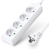 1 x RAW Customer Returns Aigostar - Power Strip 4 Sockets 16A 2P E 1.5 Meter Power Extension Cable and Child Safety White - RRP €13.0