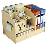 1 x Brand New Catekro Wooden Desk Organizer, High Capacity Pen Holder, Notes and Pens Organize, Drawer, Office Organization System for School, Home, Office White  - RRP €36.0