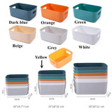 1 x RAW Customer Returns NCRGB 7 colors storage box plastic storage basket with handles 25 x 18 x 10 cm, bathroom kitchen cabinet organiser, storage basket, storage box kitchen, boxes storage for kitchen, bathroom - RRP €20.16