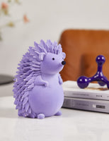 1 x Brand New NENBOLEC Modern Sculpture Arts Hedgehog Decor Figures Animal Statue Gift Living Room Art Polyresin Ornament Purple 16cm - RRP €49.99