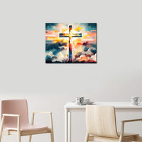 1 x RAW Customer Returns TISHIRON Abstract Paint by Numbers for Adults Cross with Clouds Easter DIY Adult Paint by Numbers Kits on Canvas Religion Acrylic Painting by Numbers Oil Painting Arts Craft 16x20 inch - RRP €20.4