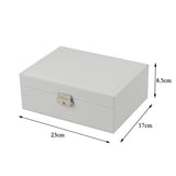 1 x RAW Customer Returns Homeanda jewelry box women s jewelry box jewelry box with key jewelry box leather jewelry box large jewelry box jewelry boxes white  - RRP €17.12