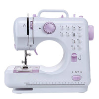 1 x RAW Customer Returns Multifunctional 12 Needle Home Electric Portable Sewing Machine Double Thread Reverse Stitch Two Speed - RRP €63.92