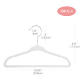 1 x RAW Customer Returns ManGotree Children s Velvet Hangers with Swivel Hook, Velvet Baby Clothes Hanger, Children s Hangers for Clothes Space Saving Non-Slip, 30 Pack White  - RRP €16.95