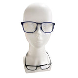 1 x RAW Customer Returns DOOViC Reading Glasses Around the Neck Blue Light Filter Black Square Frame Flexible Temple Glasses with Prescription for Men Women 1.0 - RRP €18.14