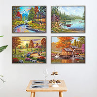 1 x RAW Customer Returns Diamond Painting, 4 Pack DIY 5D Diamond Painting Pictures for Adults Children with Diamond Painting Accessories Diamond Painting Kits Painting by Numbers Living Room Pictures Decoration for Home Wall - RRP €18.29