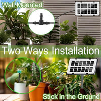 1 x RAW Customer Returns Solar irrigation system, automatic irrigation system garden, 12 timer modes 15 m hose alarm function for garden, balcony plants, potted plants outdoors - RRP €26.99