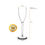 1 x RAW Customer Returns RB Champagne Glass Premium Plastic Unbreakable Reusable 15cl, Pack of 6 - RRP €18.72