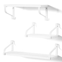 1 x RAW Customer Returns Love-KANKEI White Wall Shelves Floating Wall Shelves with Set of 3 Shelves U-Shaped Wall Hanging Floating Wall Shelves for Kitchen, Children s Room, Bathroom, Length 43 33 23cm - RRP €24.47