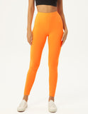 1 x RAW Customer Returns sissycos women s 80s neon leggings pants, buttery soft, stretchy, comfortable basic solid pants neon orange, S  - RRP €23.98