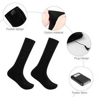 1 x RAW Customer Returns Heated Socks with Battery for Women and Men, Gobesty Rechargeable Heated Socks 4000mAh Battery, Heating Socks Electric Warm Socks Foot Warmer for Winter Outdoor Skiing Camping Fishing Hiking - RRP €26.66