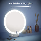 1 x RAW Customer Returns TOUCHBeauty cosmetic mirror LED illuminated with 7X magnification, dimmable make-up mirror with lighting, strong suction cup, 360 swivel magnifying mirror shaving mirror rechargeable TB-1779 - RRP €31.45