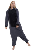 1 x RAW Customer Returns Simzoo Animal Pajamas Adult Pajamas Halloween Costume Casual One-Piece Costume Raccoon Gray L - RRP €29.99