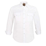 1 x RAW Customer Returns Coevals Club Men s Press Button Shirt Plain Regular Fit Long Sleeve Leisure Work Iron 05 White L - RRP €28.99