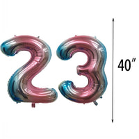 2 x Brand New WXLWXZ Cute 23rd Birthday Balloon 23rd Birthday Decoration Party Supplies Rainbow Number 23 Foil Balloons Latex Balloon Gifts for Girls Boys Women Men - RRP €29.48