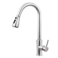 1 x RAW Customer Returns DJS kitchen faucet extendable, kitchen mixer tap for sink, kitchen faucet with dual function sprayer, kitchen faucet with extendable shower, nickel - RRP €56.69