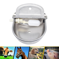 4 x Brand New Automatic Animal Water Bowl, Stainless Steel Drinker with Floating Valve for Horse, Goat, Beef, Pig, Dog - RRP €143.96