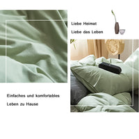 1 x RAW Customer Returns AShanlan Bedding Set 220x240 cm Sage Green Plain Duvet Cover with Pillowcase 80x80 cm 100 Soft and Comfortable Microfiber 3 Piece Light Green Bedding with Zipper for Double Bed - RRP €39.31