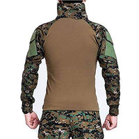 1 x RAW Customer Returns ATAIRSOFT Men s BDU Combat Long Sleeve Camouflage Shirt with Elbow Pads Protection for Military Army Airsoft AOR2 M - RRP €33.82