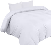 1 x RAW Customer Returns Utopia Bedding Double Duvet Cover 240x220 - Microfibre Duvet Cover 240x220cm Pillowcases 65x65cm - White - RRP €20.98