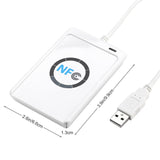 1 x RAW Customer Returns Cikonielf Recorder RFID NFC Smart Reader without contact, ACR122U software free ISO 14443A B in white with 424 Kbps - RRP €33.54