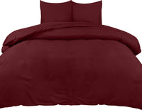 1 x RAW Customer Returns Utopia Bedding bed linen 200x200 set - microfiber duvet cover 200x200 cm 2 pillowcases 80x80 cm - burgundy - RRP €19.86