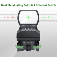 1 x RAW Customer Returns JASHKE Red Dot Sight 4 Styles Reteticles Red Green Reflex Sights Rifle Scopes Rifle Scope with 11mm - RRP €35.28