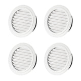 1 x RAW Customer Returns Sctmda ventilation grille exhaust air grille round 4 pieces ventilation grille with insect protection external grille insect protection exhaust air grille white 100 mm - RRP €23.59