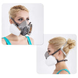 1 x RAW Customer Returns faburo Reusable Respiratory Protective Mask, Anti Gas, Anti Dust with Filters Goggle for Painting, Dust, Particles, Polishing, Sanding, Welding, DIY Work Protection - RRP €25.11